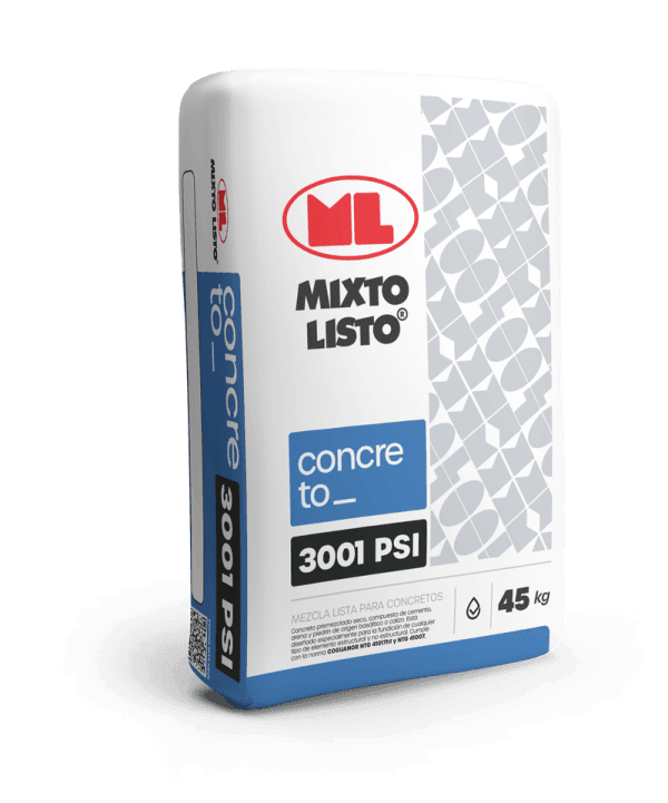 Concreto Mixto Listo de 3/8” de 3,001 PSI 45Kg