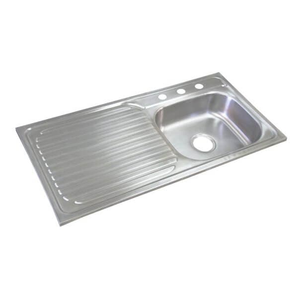 Lavatrastos de sobreponer A/INOX Tina Izquierda 100x50cm