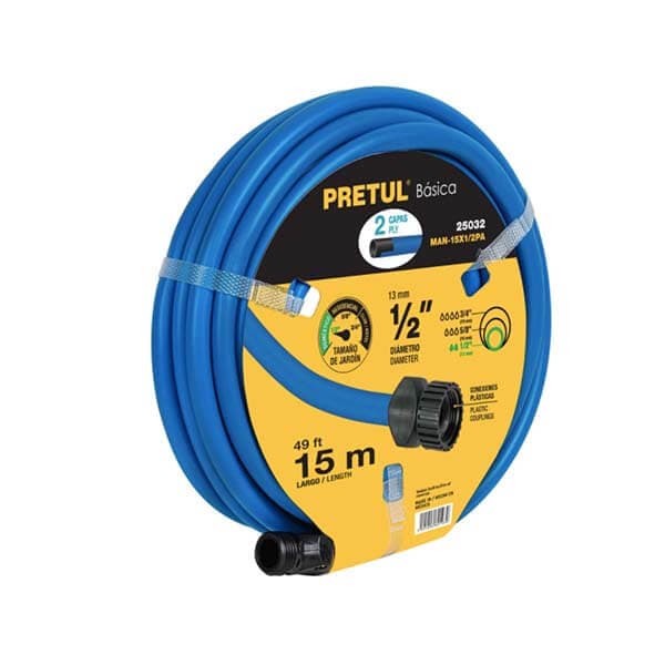 Manguera azul 15m conexiones plásticas (Pretul)
