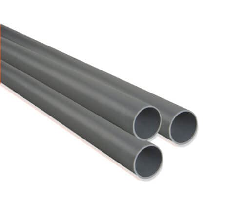 Tubo de 1 1/2" pvc gris