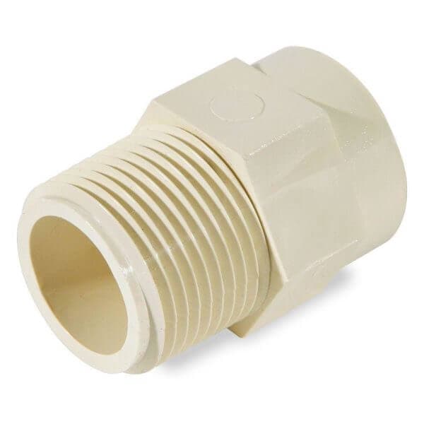 Adaptador c/rosca de 1/2" (macho) cpvc